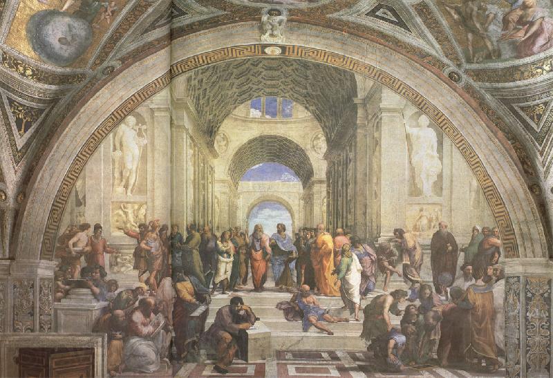 unknow artist skolan i aten rafaels fresk i vatikanen den blev fardig France oil painting art